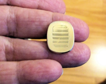 Vintage Gold Tone Cuff Links and Tie Bar Set, 1960s