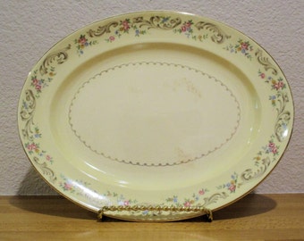 GARDEN CITY POTTERY Serving Platter 14 inches Vintage 1947