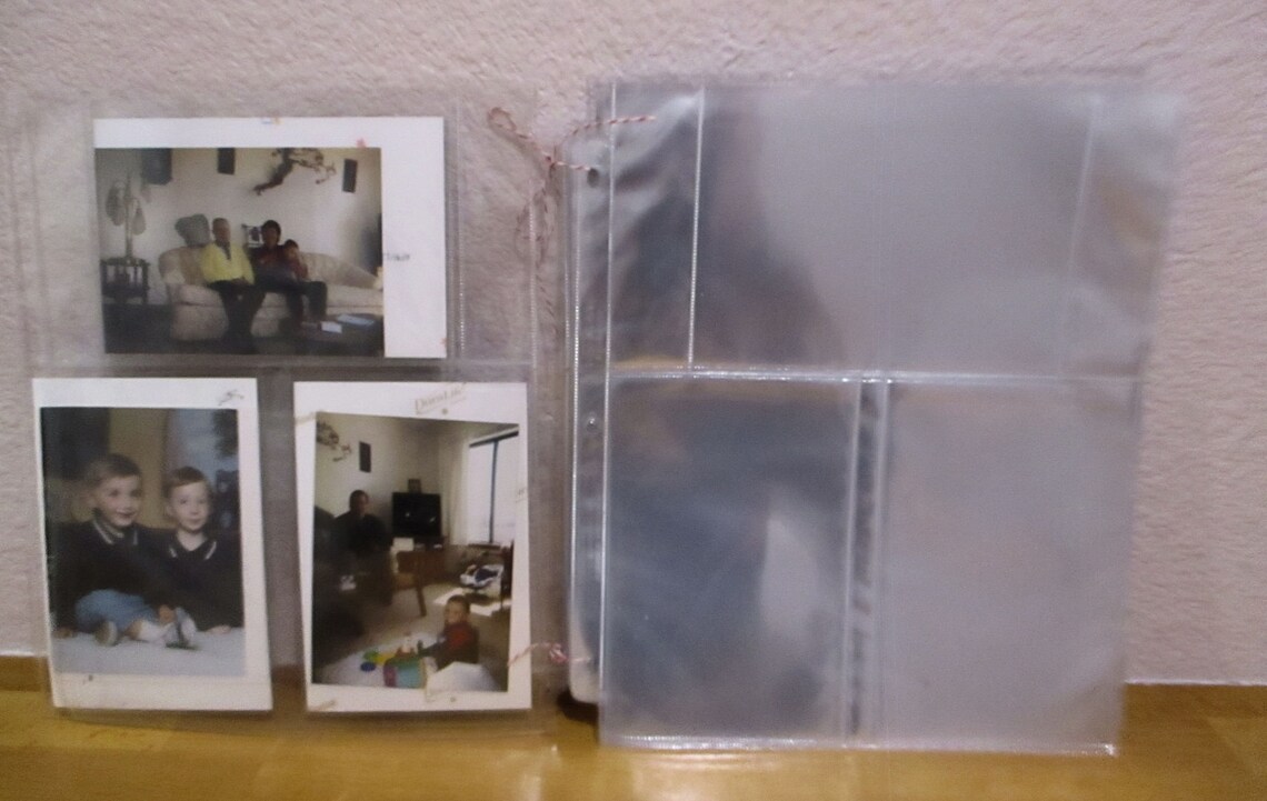 41 PHOTO STORAGE PAGES, for 4 X 6 or Smaller Photos, Poly Photo Storage