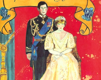 Princess DIANA & Prince CHARLES, Paper Doll Book of FASHION, 1982, First Perigee Printing