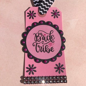 Bride Tribe Tag, Wedding Scrapbook, Wedding Gift, Tag, Bachelorette, Bookmark