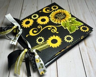 Sunflower Let It Bee Scrapbook Album Premade Junk Journal 6x6