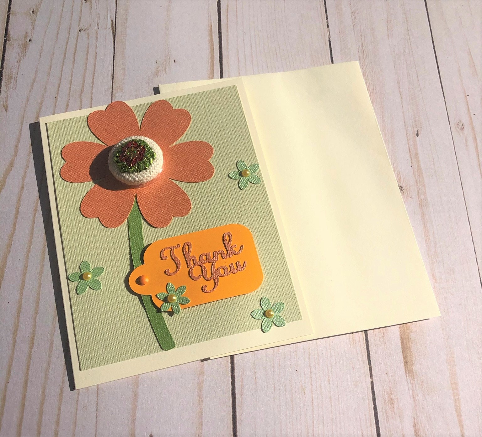 Thank You Card, Orange, Thanks, GIFT,
