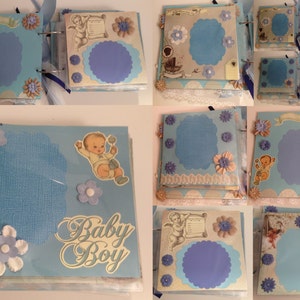 Baby Boy Scrapbook Album, 22 Pages Vintage Style image 2