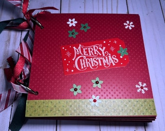 Christmas Scrapbook Album 6x6 Junk Journal 14 Pages