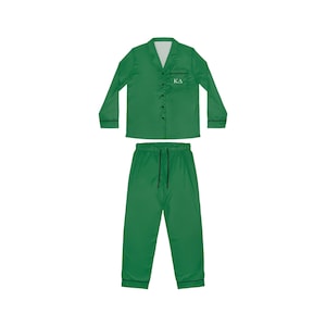 Sorority Satin Pyjama Set, Kappa Delta KD Sorority Merch, großes kleines Geschenk, Bid Day Pyjamas