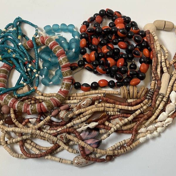 Huaryuro, wood, and African beads Grab Bag