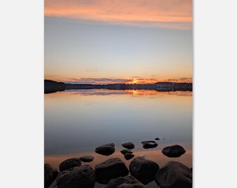 Lake Saimaa Sunset Print | Finnish Nature Photography, Nordic Home Decor