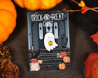 Fantasma Trick or Treat - Pin de esmalte - 1 polegada - Esmalte macio