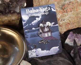 Baba Jaga - Gothic Castle - Emaille Pin - 4cm - Hard Emaille