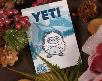 Yeti - Enamel Pin - 1.25 Inch - Hard Enamel