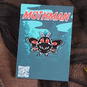 Mothman - Enamel Pin - 1.5 Inch - Soft Enamel