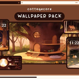 cottagecore wallpapers kawaii aesthetic cute wallpapers cozy cottage core wallpaper brown desktop wallpapers laptop phone background forest