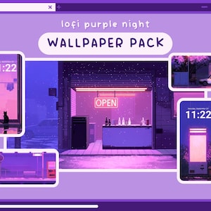 lofi purple night wallpaper purple pixel aesthetic wallpapers kawaii desktop wallpaper pixels desktop background dark wallpapers lofi purple