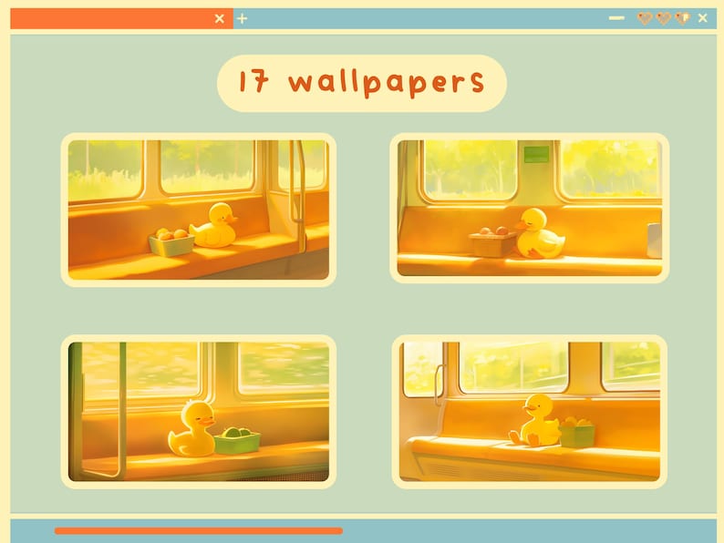 Window Duck Folder Pastel Ducks Desktop Set Wallpapers Icons Folders Background Yellow ...