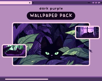 dark purple wallpaper dark aesthetic wallpapers kawaii witch desktop wallpaper purple desktop background cat wallpapers cute ghost wallpaper