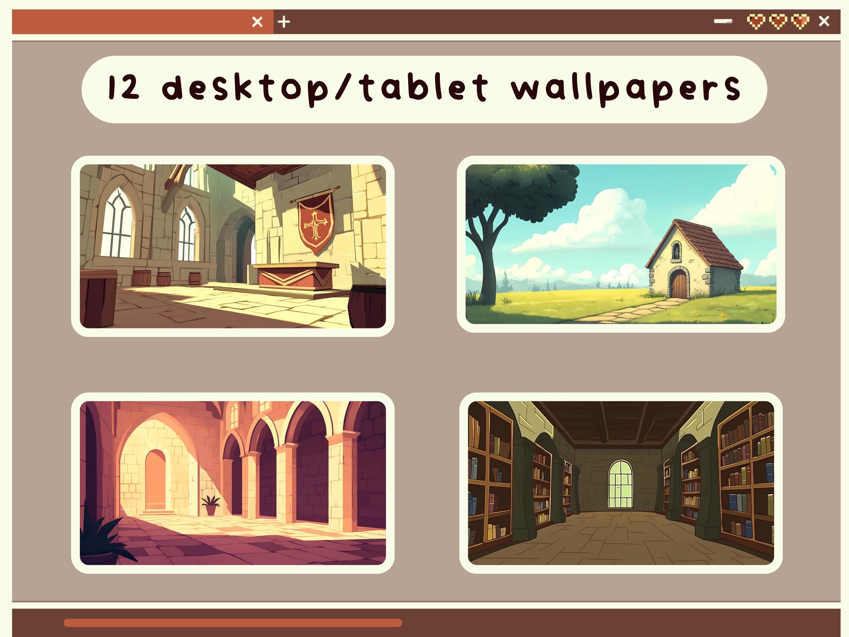 Fantasy Rpg Adventure Desktop Set Wallpapers Icons Folder Pastel Cute ...