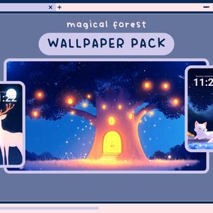carta da parati foresta magica sfondi estetici blu carta da parati desktop kawaii sfondo desktop stravagante sfondi accoglienti foresta incantata