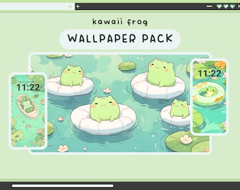 kawaii frog wallpaper green aesthetic wallpapers flowers desktop wallpaper pastel desktop background froggy wallpapers cute pastel frog set