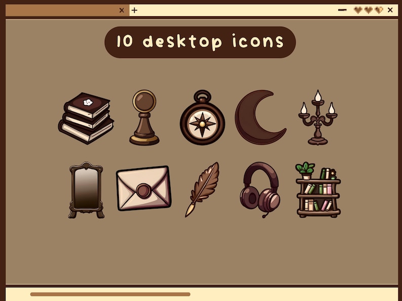 Dark Academia Desktop Set Wallpapers Icons Folders Dark Desktop ...