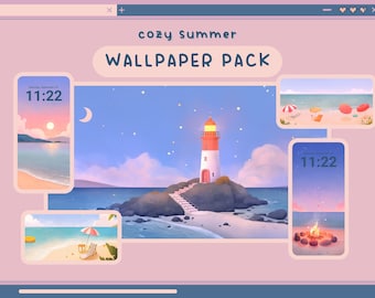 cozy summer wallpaper beach aesthetic wallpapers kawaii desktop wallpaper summer desktop background pastel wallpapers cute beach wallpapers