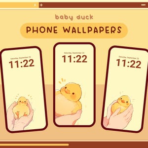 赤ちゃんアヒルの携帯電話の壁紙、黄色のかわいい壁紙、美しいかわいい背景の壁紙、パステルカラーの iPhone Android の壁紙、居心地の良いかわいいアヒルの子