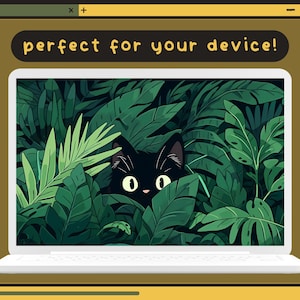 Black Cat Wallpapers Kawaii Aesthetic Plant Wallpapers Lofi Cozy Cats ...
