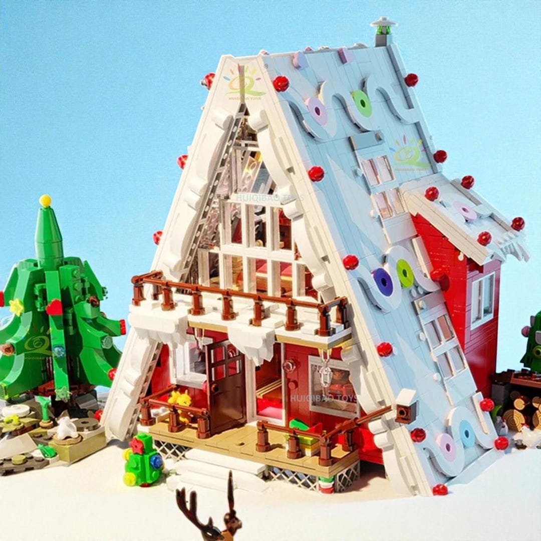2159pcs Christmas MOC Santa Claus House Model Building Blocks Children ...