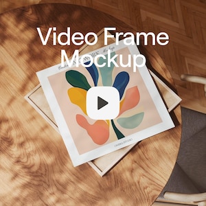 Square Video Frame Mockup PSD, Animated Square Mockup Photoshop