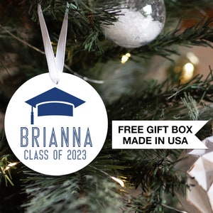 Personalized Graduation Ornament| Class of 2025| Personalized Graduation Christmas Ornament | Graduation Keepsake | Graduation Gift