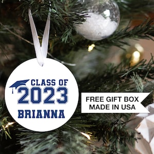 Personalized Graduation Ornament| Class of 2025| Personalized Graduation Christmas Ornament | Graduation Keepsake | Graduation Gift