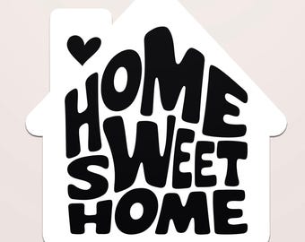 Home Sweet Home, House Shaped Stickers, Real Estate Agent Labels, Realtor Closing Gifts