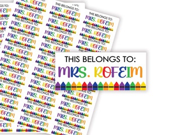 This Belongs to Teacher Stickers, Teacher Book Labels ,Teacher Supplies Labels, Teacher Gifts, Personalized Name Labels, Classroom Decor