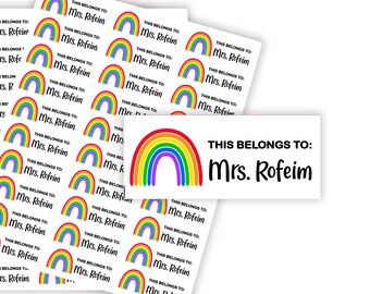 This Belongs to Teacher Stickers, Teacher Book Labels ,Teacher Supplies Labels, Teacher Gifts, Personalized Name Labels, Classroom Decor
