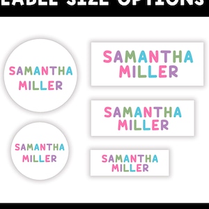 Girl Name Labels, Kid Name Labels, Name Tag Stickers, Waterproof Labels for Kids Daycare, Vinyl Name Stickers for Kids School Labels