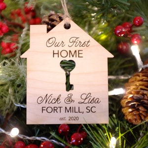 Our First Home Ornament | Christmas Ornament | Our First Christmas in Our New Home Ornament | House Ornament | Wooden House Ornament