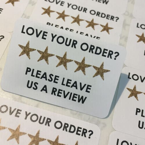 Etsy Thank You for Your Purchase Please Leave a Review Etsy