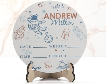 Dinosaur Watercolor Birth Announcement Sign for Hospital, Personalized ...