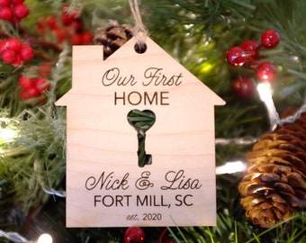 Our First Home Ornament | Christmas Ornament | Our First Christmas in Our New Home Ornament | House Ornament | Wooden House Ornament