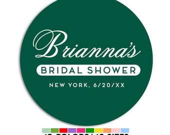 Personalized Coffee Cup Stickers for Bridal Shower, Love is Brewing Favor Labels, Cafe Style Stickers