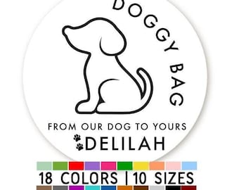 Doggie Bag Favor Stickers, From Our Pup To Yours, Wedding Guest Sticker, Wedding Snack Bag Dog Treats, Custom Sweets Desserts Favors Labels