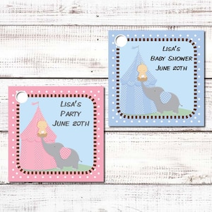 Our Little Peanut Baby Shower Custom Favor Tags Set of 20 Personalized Printed Party Favor Gift Tags image 1