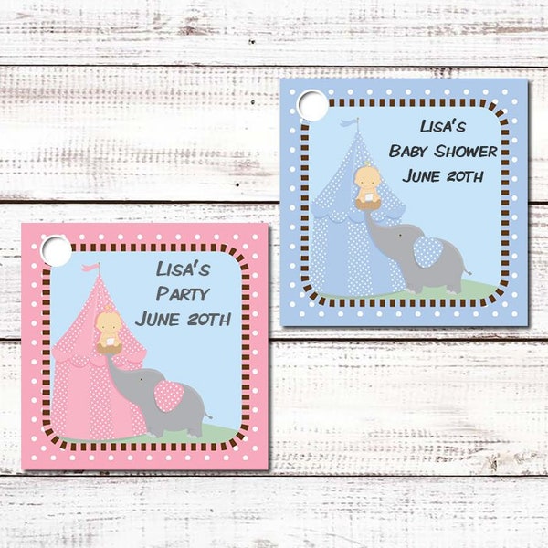 Our Little Peanut Baby Shower Custom Favor Tags - Set of 20 Personalized Printed Party Favor Gift Tags