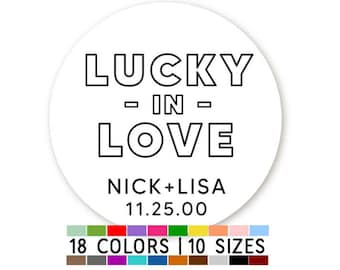 Lucky In Love Lotto Sticker Favors, Wedding Lotto Ticket Favors, Scratch Off Favors, Whole Lotto Love, Wedding Lottery Favor Bag Stickers