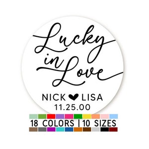 Lucky In Love Lotto Stickers, Wedding Lotto Ticket Favors, Scratch Off Favors, Whole Lotto Love, Wedding Lottery Favor Bag Stickers