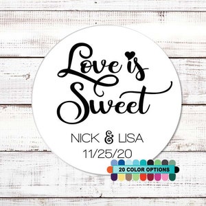 love is sweet confetti seals save the date bride tribe THROW ME Floral themed wedding stickers sweet trolley