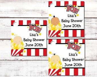 About To Pop® - Baby Shower Custom Favor Tags – Set of 20 Personalized Printed Party Favor Gift Tags
