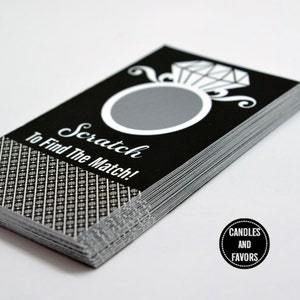 20 cartes à gratter noires - Jeu de douche nuptiale - Jeux EVJF