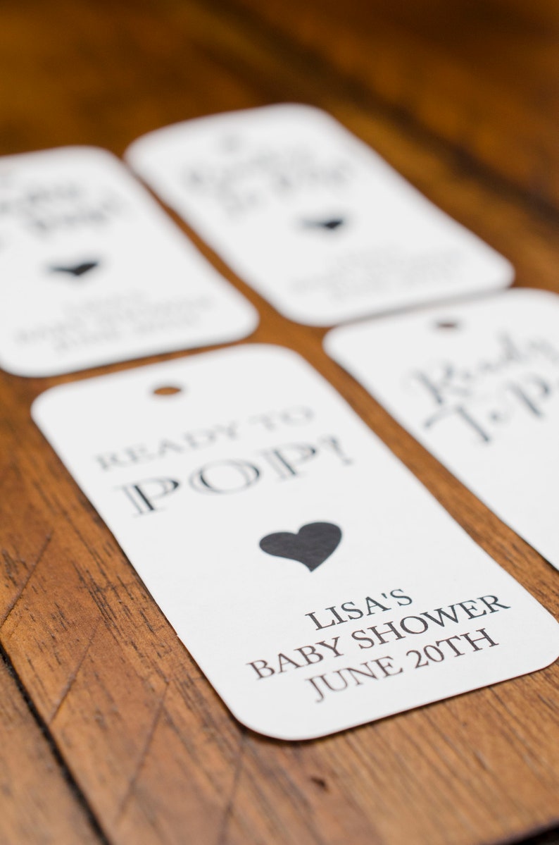 Ready to Pop® Baby Shower Custom Favor Tags Set of 20 Etsy
