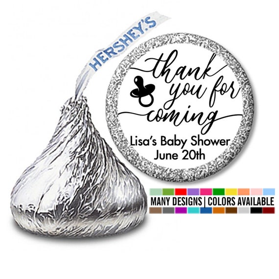 Thank You For Coming Personalized Baby Shower Hershey Kiss Sticker